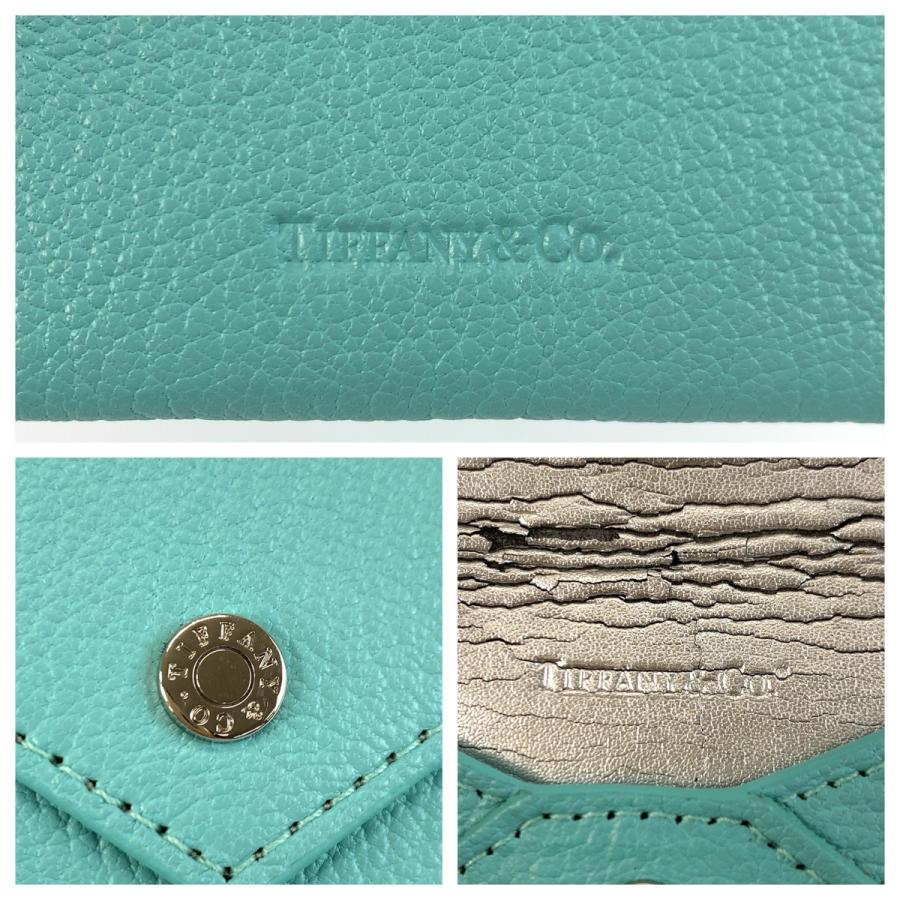 TIFFANY&Co.（ティファニー） ブルー シルバー金具 レザー カード