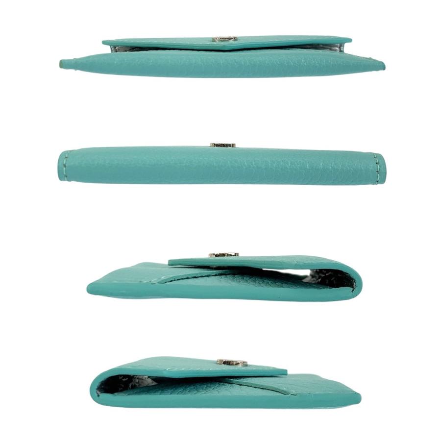 TIFFANY&Co.（ティファニー） ブルー シルバー金具 レザー カード