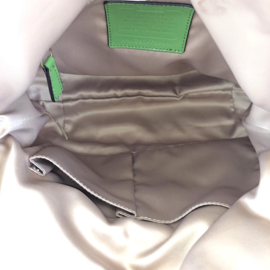 COACH（コーチ） ポピー シグネチャー 2way ベージュ グリーン