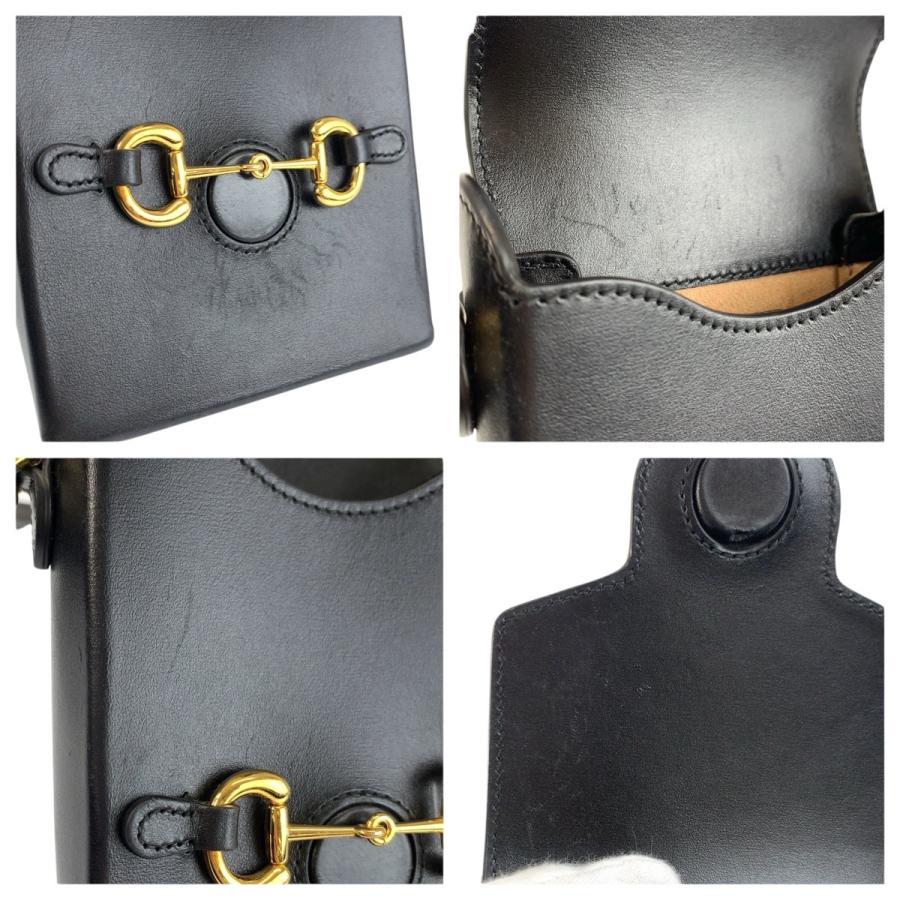 美品 GUCCI グッチ ホースビット ブラック 黒 ゴールド金具 レザー 625615 ショルダーバッグ ポシェット レディース 602000 | GUCCI | 04