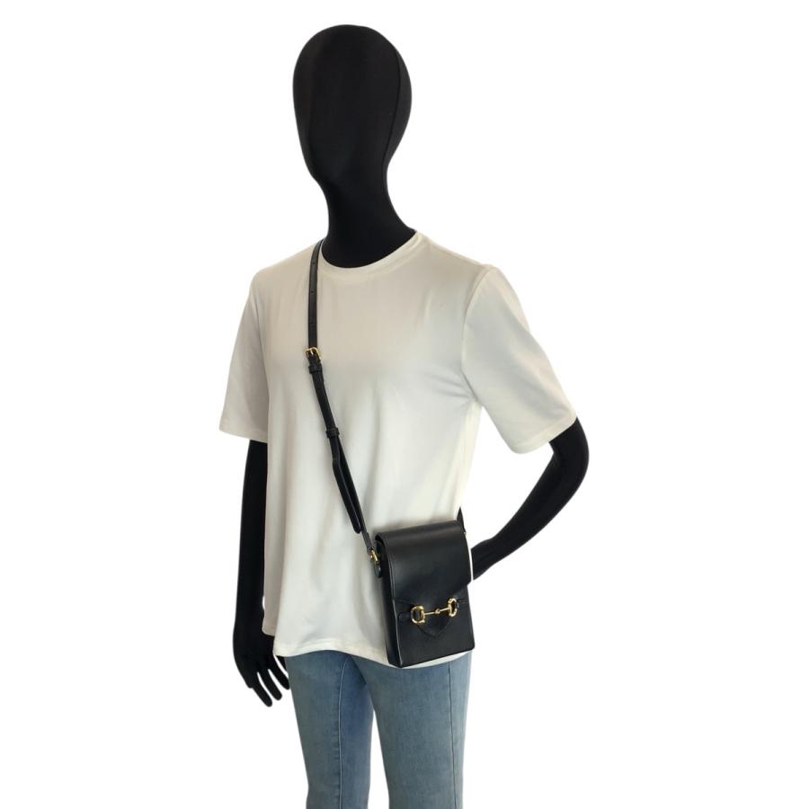 美品 GUCCI グッチ ホースビット ブラック 黒 ゴールド金具 レザー 625615 ショルダーバッグ ポシェット レディース 602000 | GUCCI | 06
