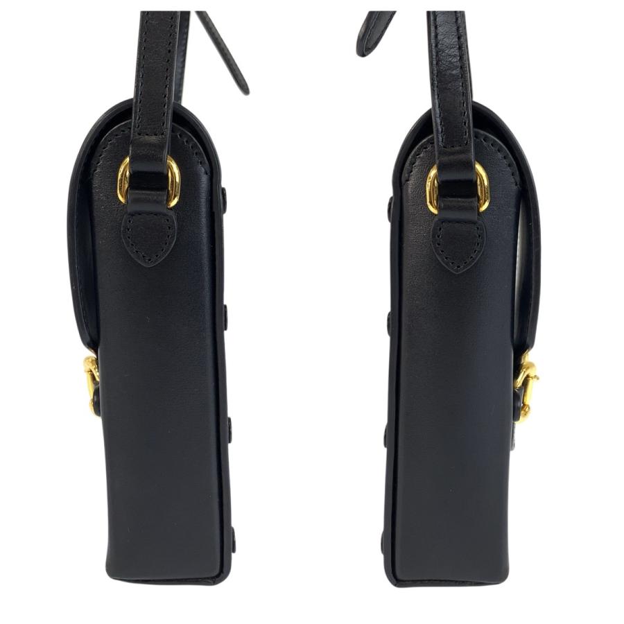 美品 GUCCI グッチ ホースビット ブラック 黒 ゴールド金具 レザー 625615 ショルダーバッグ ポシェット レディース 602000 | GUCCI | 07