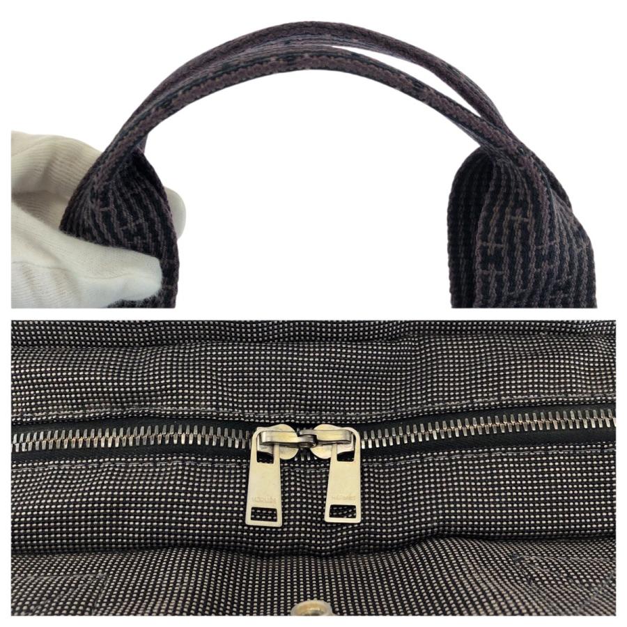 美品 HERMES エルメス エールライン MM グレー シルバー金具 ポリアミド/ポリエステル トートバッグ ハンドバッグ レディース 602084 | HERMES | 04