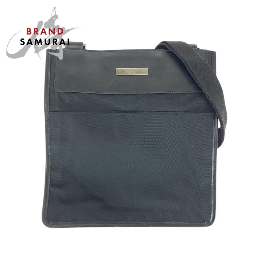 GUCCI（グッチ） 美品 ブラック 黒 シルバー金具 ナイロン/レザー 
