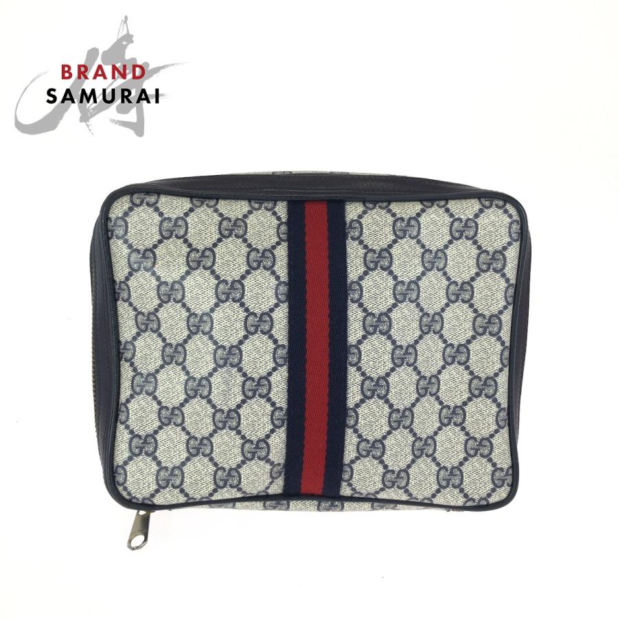 美品】GUCCI アクセサリーポーチ キャンバス グレー GG柄 | ヤマダ
