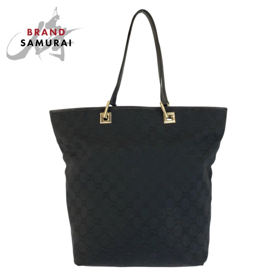 GUCCI（グッチ） ブラック 黒 ゴールド金具 GGキャンバス/レザー 002