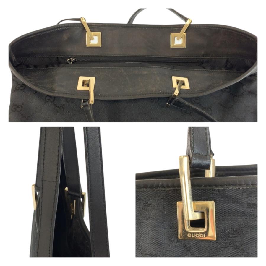 GUCCI（グッチ） ブラック 黒 ゴールド金具 GGキャンバス/レザー 002 