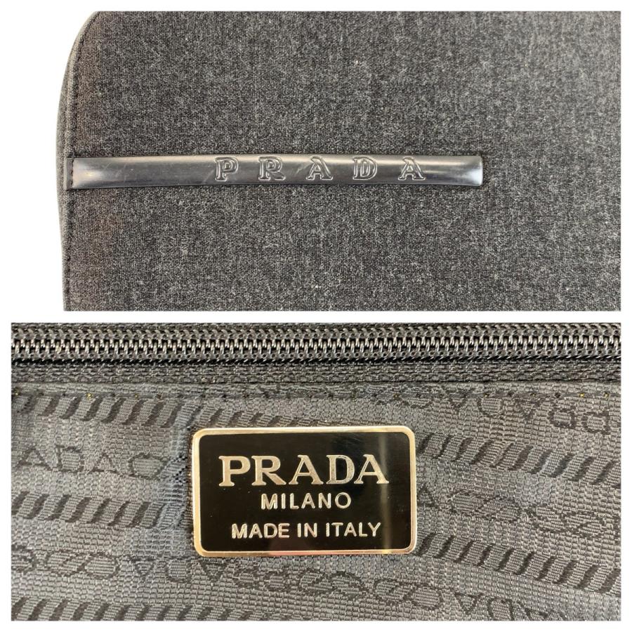 PRADA SPORTS プラダスポーツ グレー/キャンバス ハンドバッグ トート