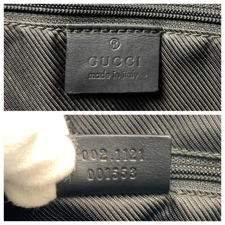 GUCCI グッチ ブラック 黒 GGキャンバス/レザー 002 1121 トートバッグ ハンドバッグ レディース 602143 | GUCCI | 02