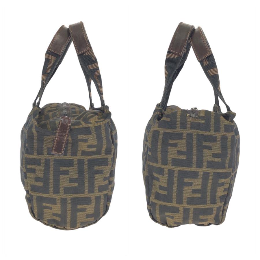 FENDI（フェンディ） 美品 ズッカ ブラウン シルバー金具 キャンバス 