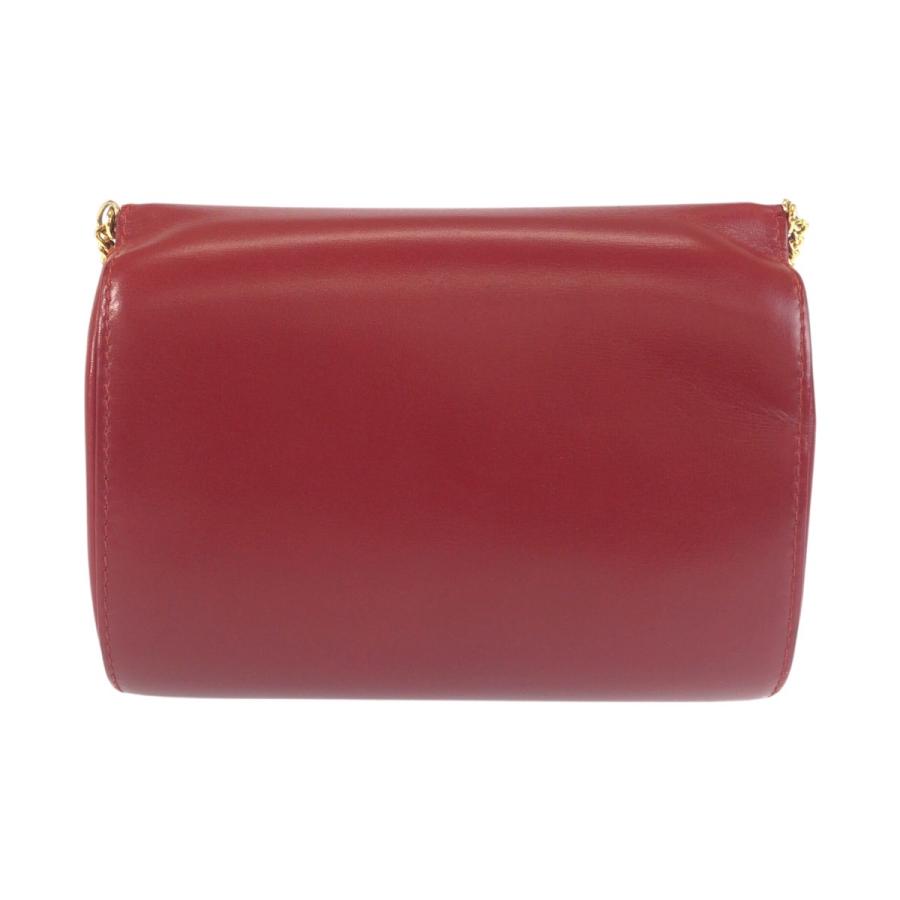 美品 GUCCI グッチ ヴィンテージ インターロッキング レッド ワインレッド レザー チェーンショルダーバッグ レディース 602150_1