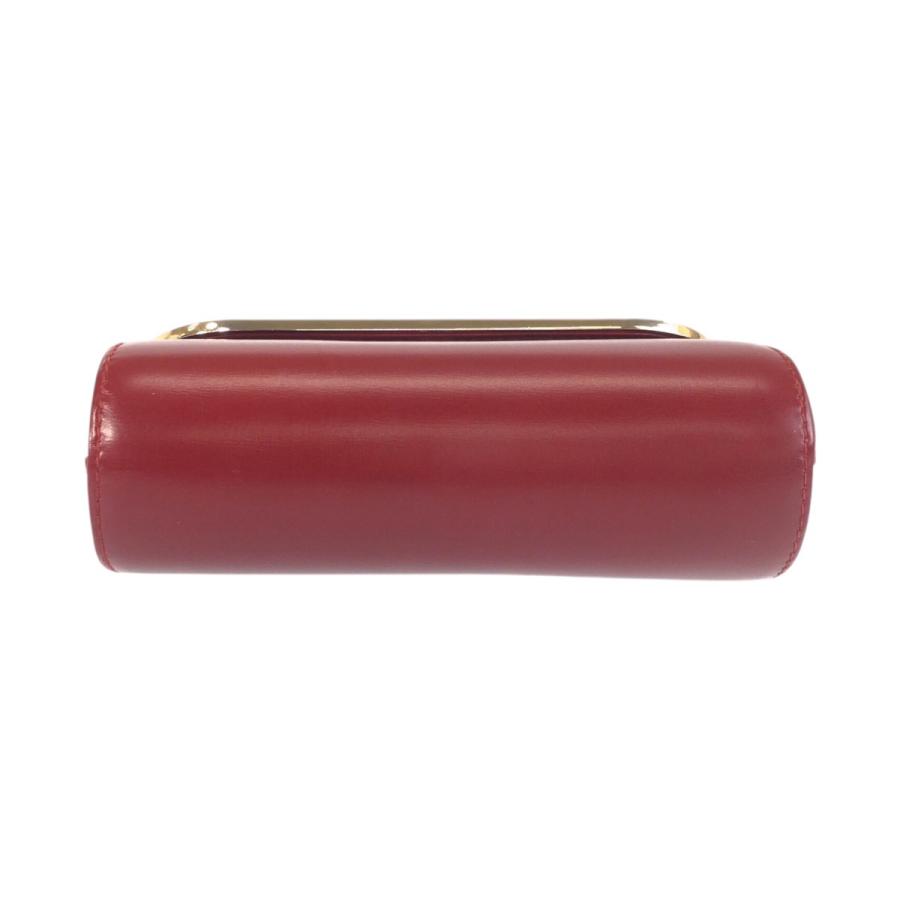 美品 GUCCI グッチ ヴィンテージ インターロッキング レッド ワインレッド レザー チェーンショルダーバッグ レディース 602150_9