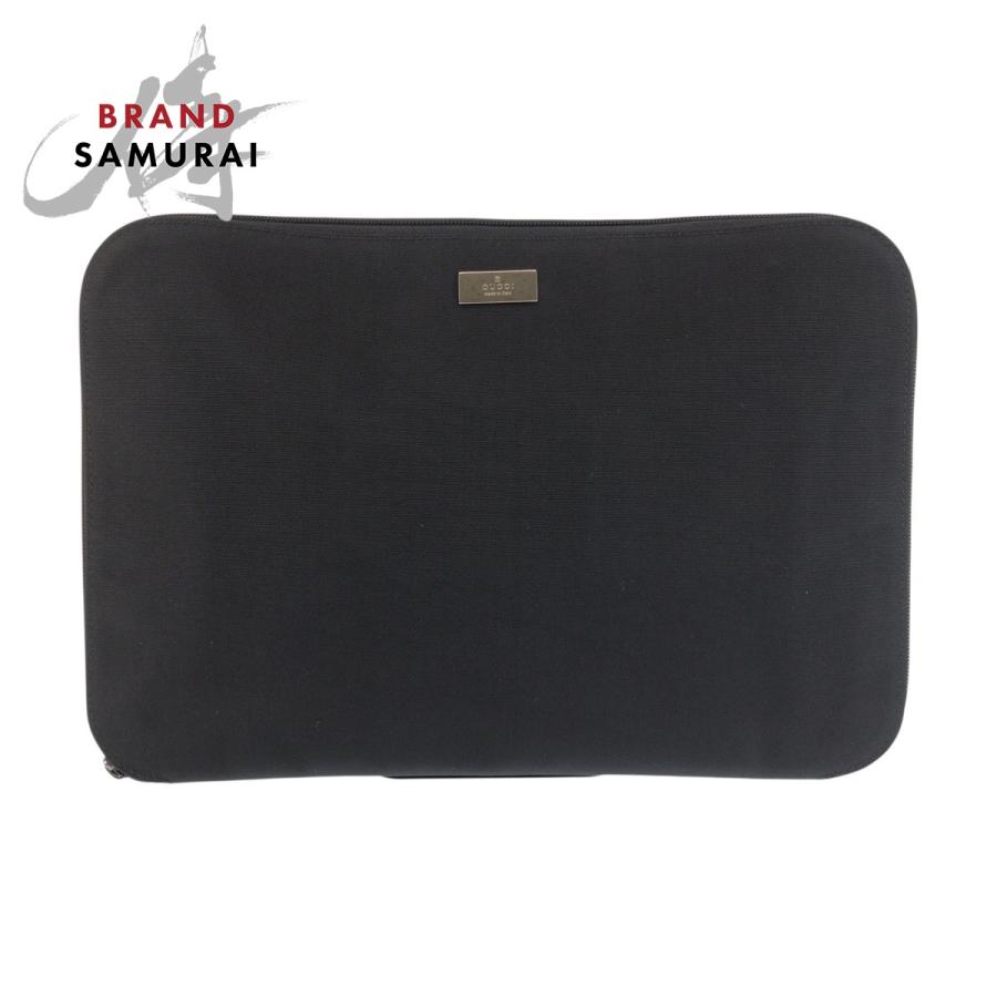 美品 GUCCI グッチ ブラック 黒 シルバー金具 ナイロン 03090 クラッチバッグ セカンドバッグ メンズ 602159 | GUCCI