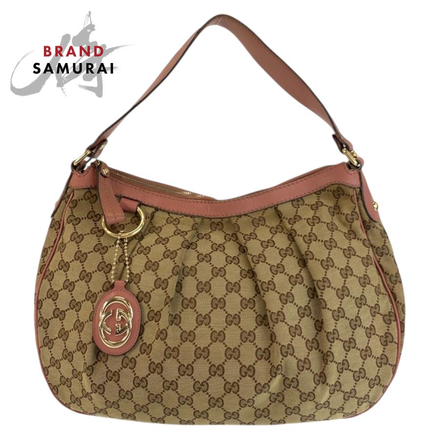 GUCCI（グッチ） スーキー ベージュ ピンク ゴールド金具 GGキャンバス