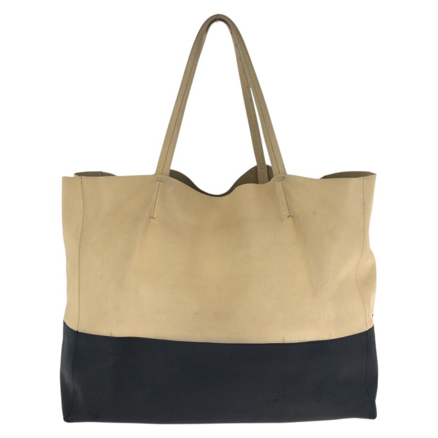 CELINE（セリーヌ） ホリゾンタル カバ バイカラー ベージュ ブラック