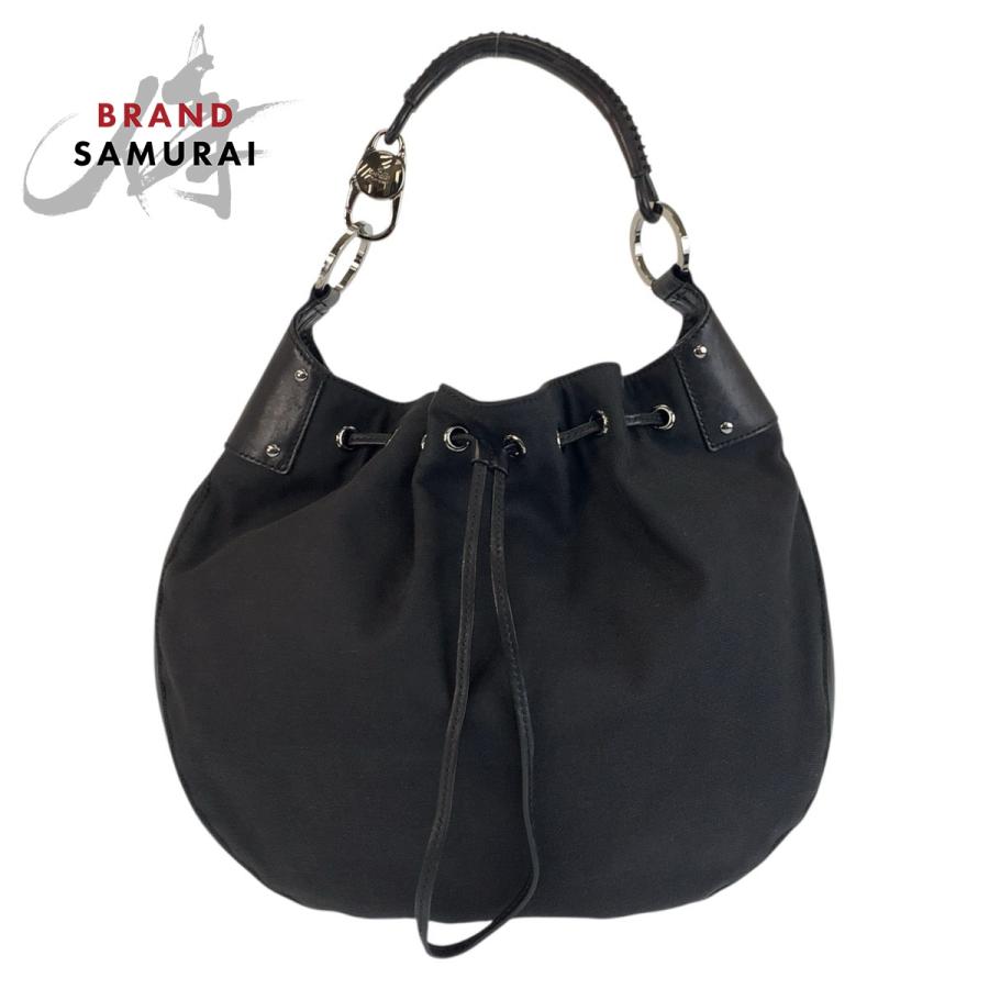 GUCCI（グッチ） 美品 ブラック 黒 ナイロン/レザー 109210 ホーボー 