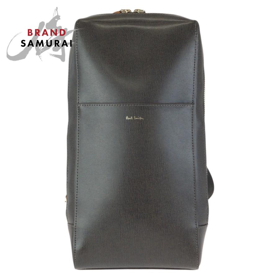 Paul Smith ポール スミス カラードチップレザー ブラウン オレンジ ゴールド金具 レザー ボディバッグ ショルダーバッグ メンズ 602254 | Paul Smith