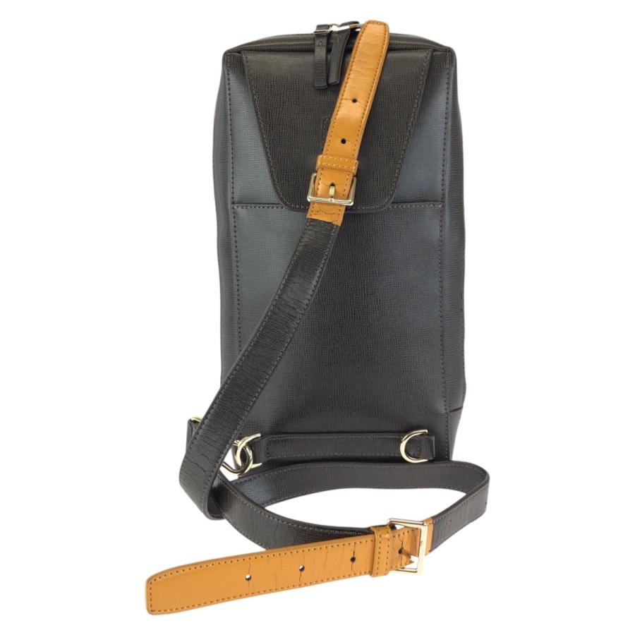 Paul Smith ポール スミス カラードチップレザー ブラウン オレンジ ゴールド金具 レザー ボディバッグ ショルダーバッグ メンズ 602254 | Paul Smith | 01