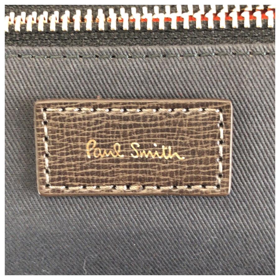 Paul Smith ポール スミス カラードチップレザー ブラウン オレンジ ゴールド金具 レザー ボディバッグ ショルダーバッグ メンズ 602254 | Paul Smith | 03