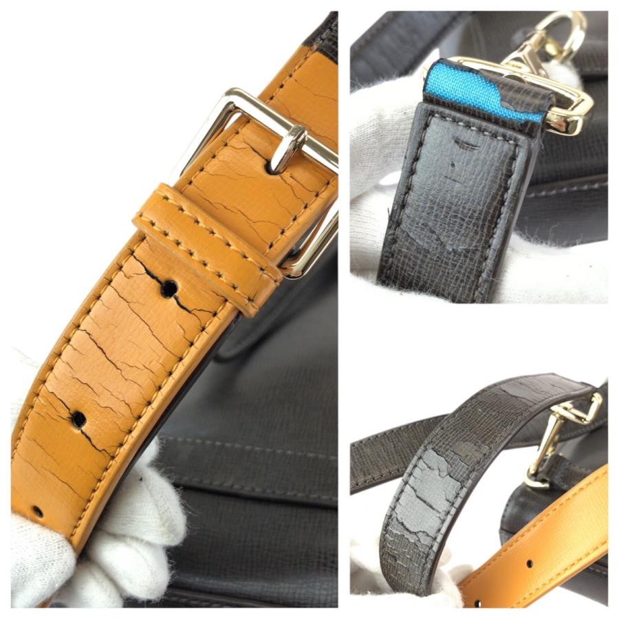 Paul Smith ポール スミス カラードチップレザー ブラウン オレンジ ゴールド金具 レザー ボディバッグ ショルダーバッグ メンズ 602254 | Paul Smith | 05