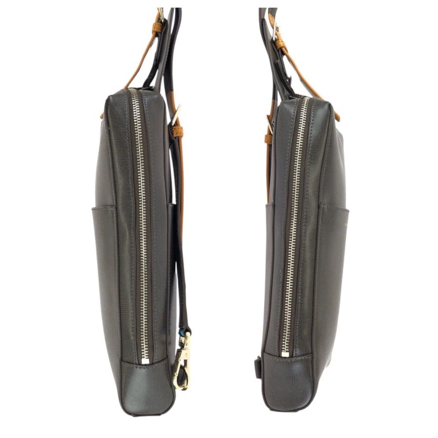 Paul Smith ポール スミス カラードチップレザー ブラウン オレンジ ゴールド金具 レザー ボディバッグ ショルダーバッグ メンズ 602254 | Paul Smith | 07