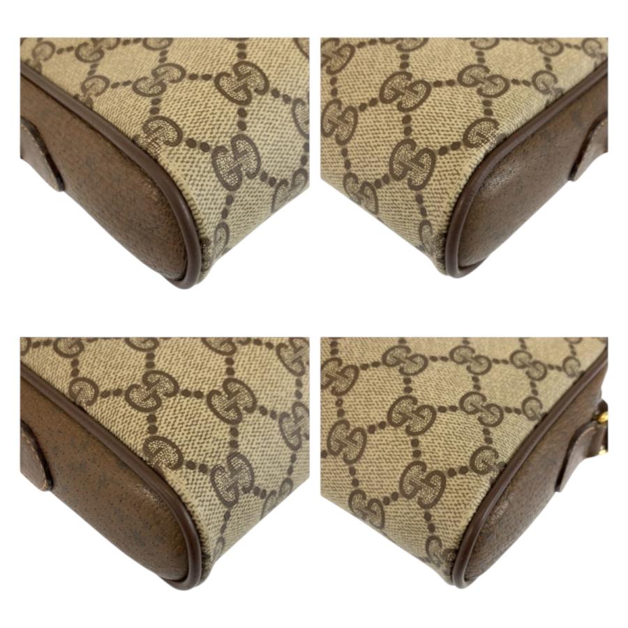 値下げ　人気　グッチ　ベージュ キャンバス✖️レザー　ハンドバッグ　シェリーライン GUCCI（グッチ） ヴィンテージ シェリーライン ベージュ GGスプリーム