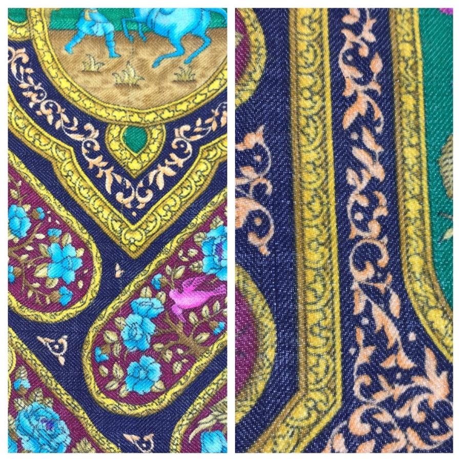 【専用】HERMES エルメス カレ 90 QALAMDAN カラムダン シルク HERMES（エルメス） QALAMDAN カレ90 ネイビー マルチカラー シルク