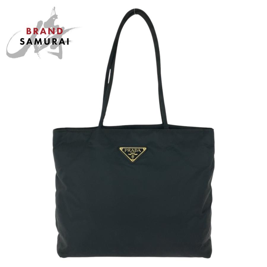 PRADA（プラダ） 美品 テスート 三角ロゴプレート ブラック 黒