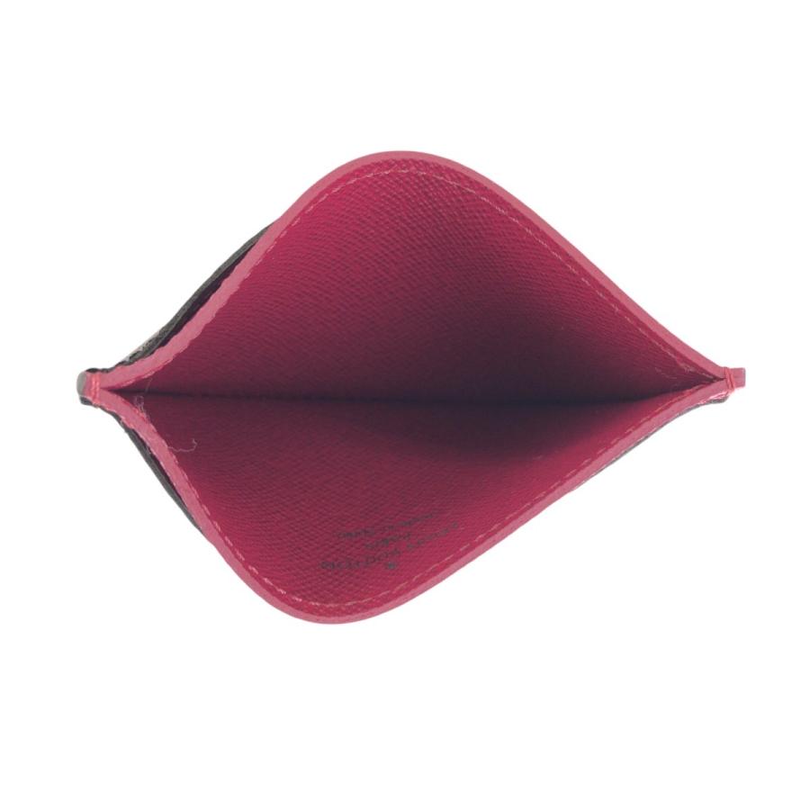 超美品 LOUIS VUITTON ルイヴィトン モノグラム ブラウン フューシャ  PVC M60703 カードケース 名刺入れ パスケース レディース 602437 | LOUIS VUITTON | 05