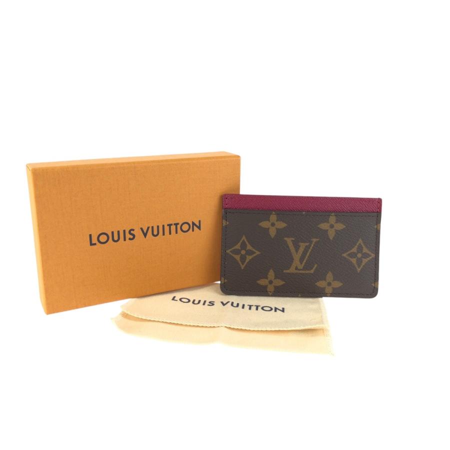 超美品 LOUIS VUITTON ルイヴィトン モノグラム ブラウン フューシャ  PVC M60703 カードケース 名刺入れ パスケース レディース 602437 | LOUIS VUITTON | 09