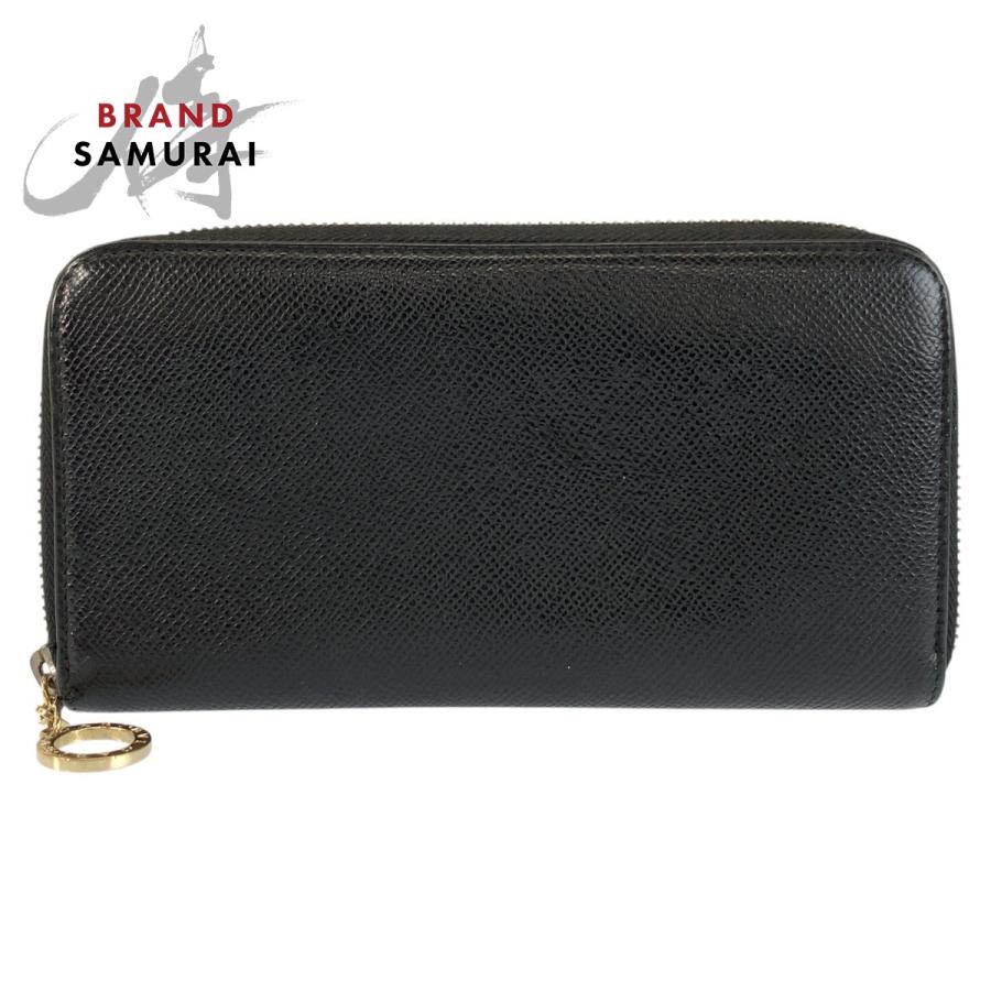 BVLGARI（ブルガリ） 美品 ブラック 黒 ゴールド金具 レザー FG E16