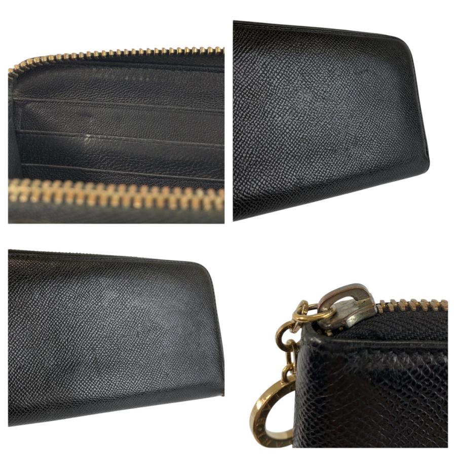 BVLGARI（ブルガリ） 美品 ブラック 黒 ゴールド金具 レザー FG E16