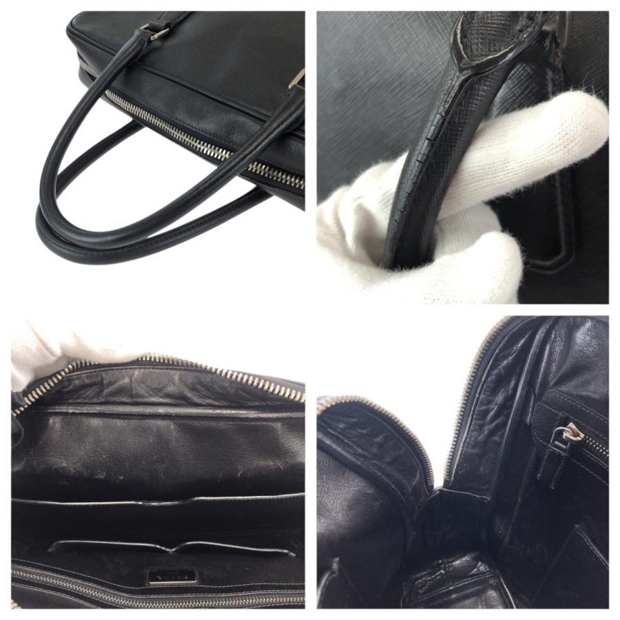 PRADA（プラダ） 美品 サフィアーノ 三角ロゴプレート ブラック 黒