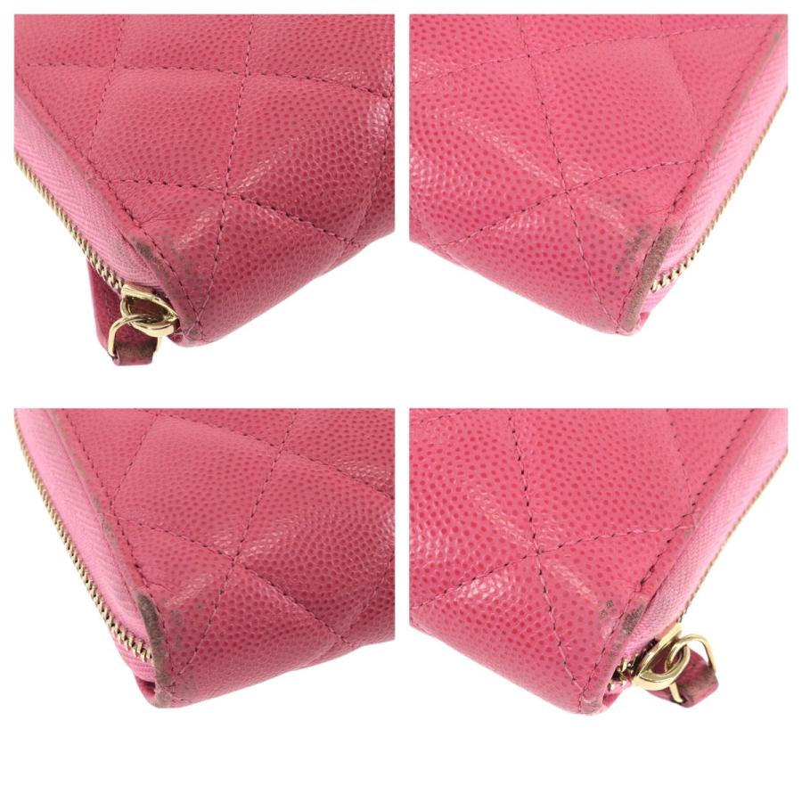 CHANEL（シャネル） 美品 マトラッセ ココマーク ピンク ゴールド金具