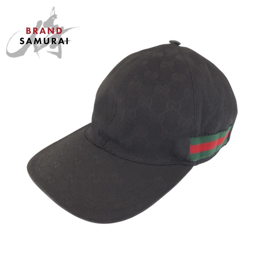 GUCCI グッチ シェリーライン GGパターン ブラック グリーン レッド ポリエステル/ナイロン 200035 キャップ 男女兼用 602505 | GUCCI