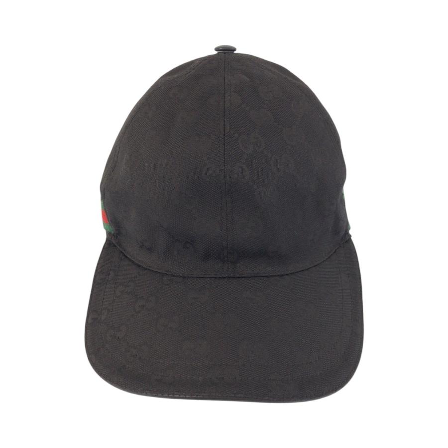 GUCCI グッチ シェリーライン GGパターン ブラック グリーン レッド ポリエステル/ナイロン 200035 キャップ 男女兼用 602505 | GUCCI | 01