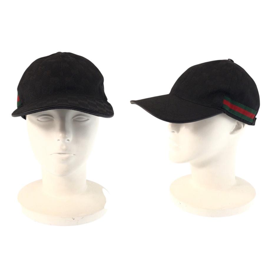 GUCCI グッチ シェリーライン GGパターン ブラック グリーン レッド ポリエステル/ナイロン 200035 キャップ 男女兼用 602505 | GUCCI | 09
