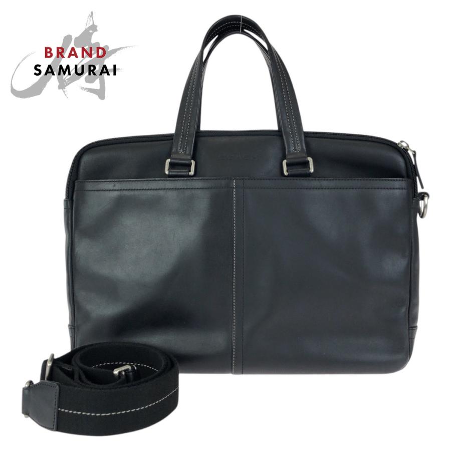 COACH（コーチ） 美品 2way ブラック 黒 シルバー金具 レザー F70707