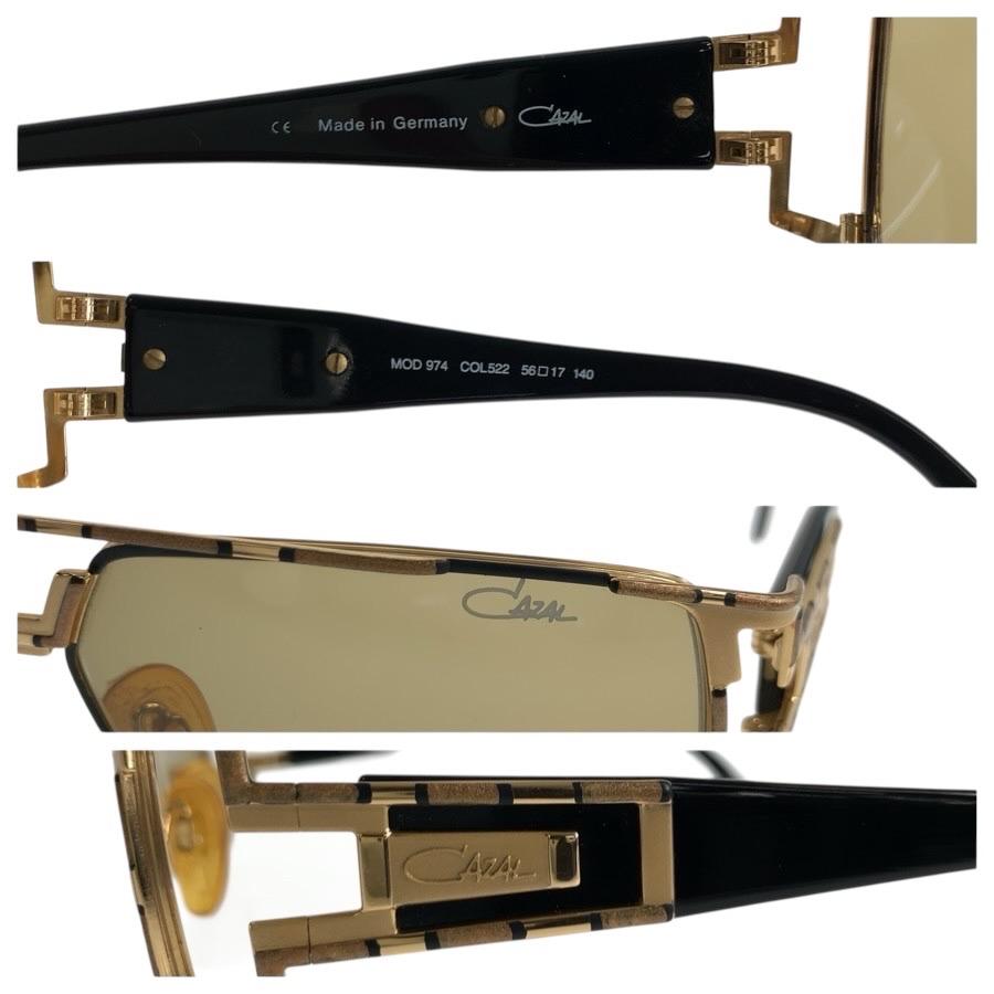 CAZAL（カザール） 美品 ブラック ゴールド メタル MOD 974 COL522 56