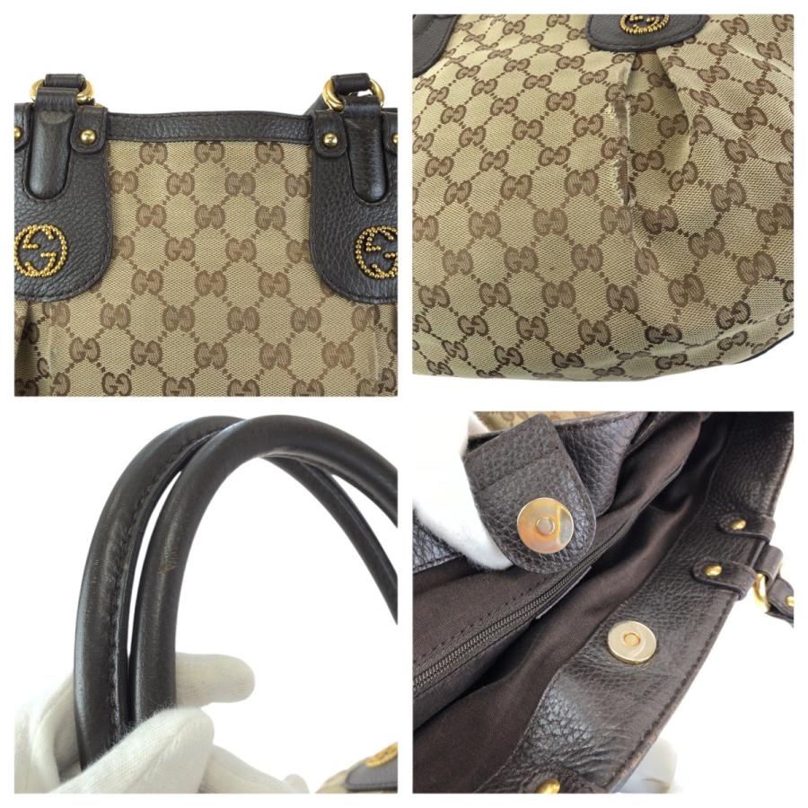 GUCCI（グッチ） スカーレット ベージュ ダークブラウン ゴールド金具