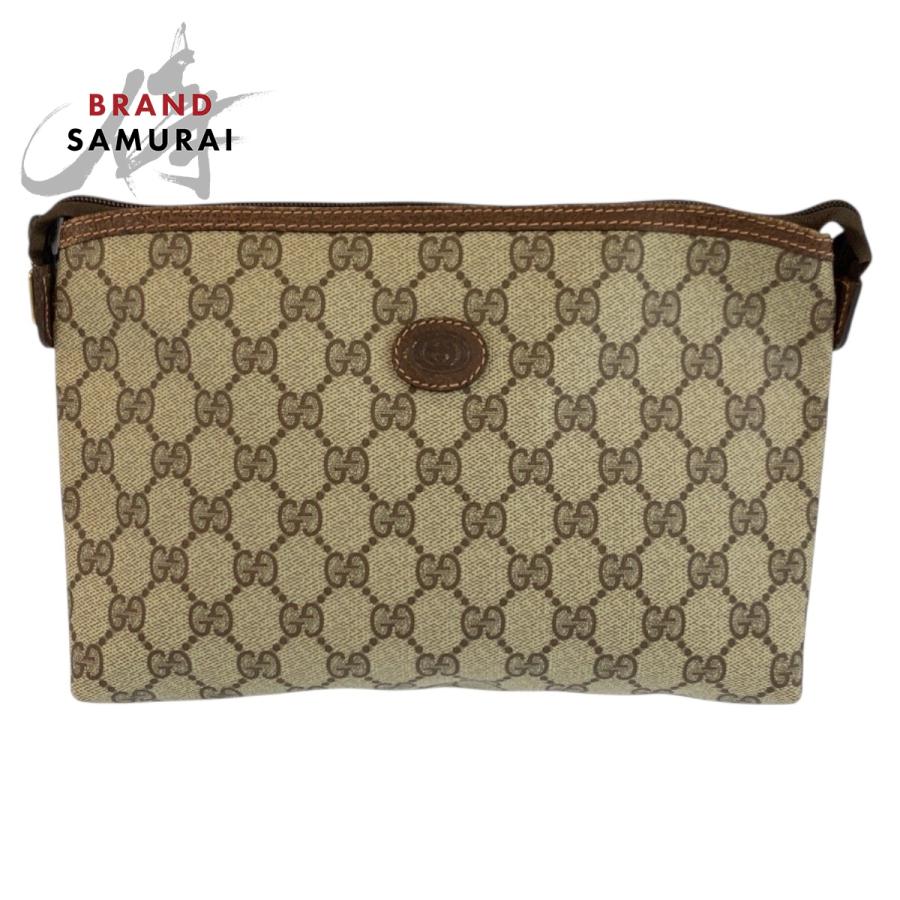 GUCCI（グッチ） 美品 ヴィンテージ ベージュ ブラウン GGスプリーム 
