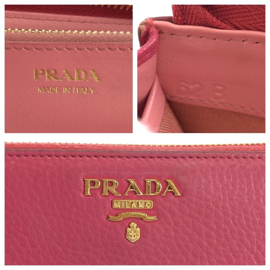 PRADA（プラダ） 美品 サフィアーノ ピンク ゴールド金具 レザー