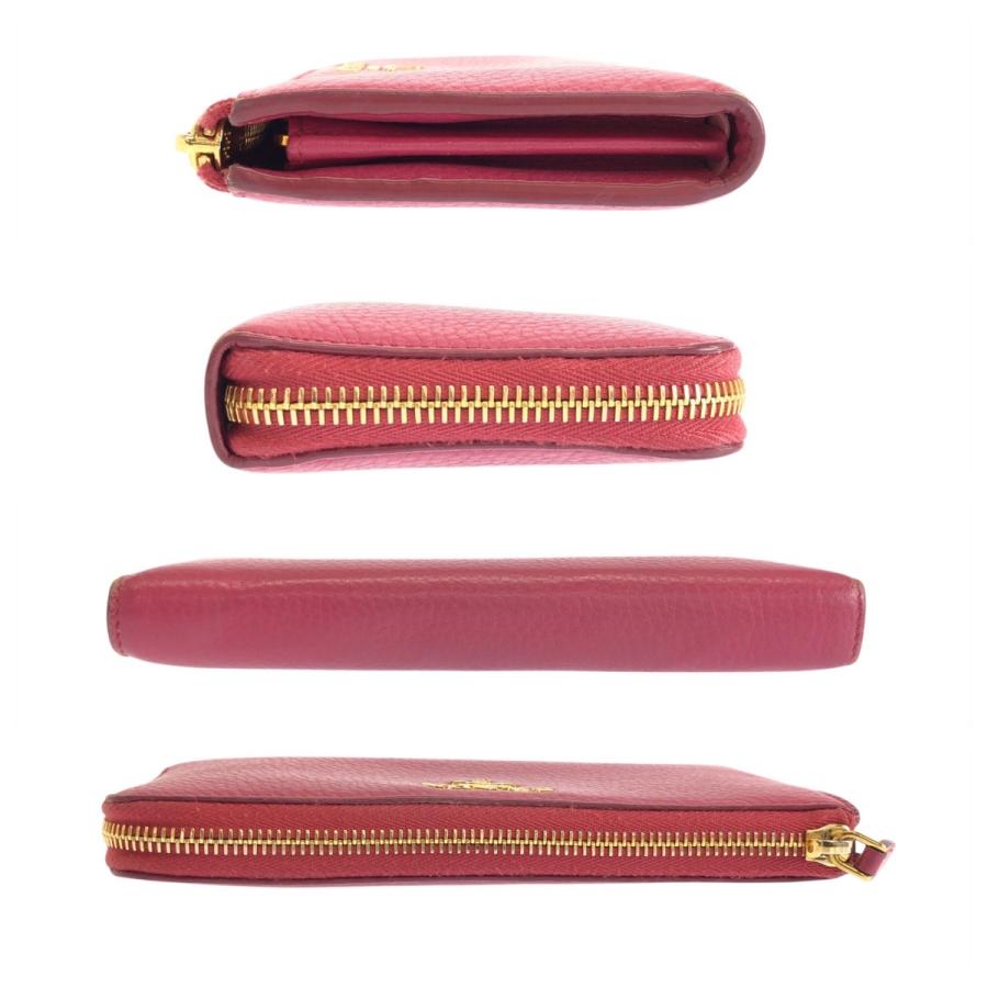 PRADA（プラダ） 美品 サフィアーノ ピンク ゴールド金具 レザー 