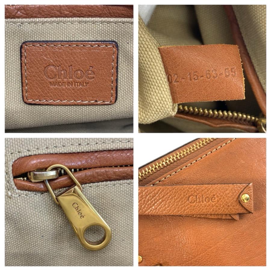 Chloe（クロエ） マーシー ブラウン ゴールド金具 レザー ハンドバッグ 