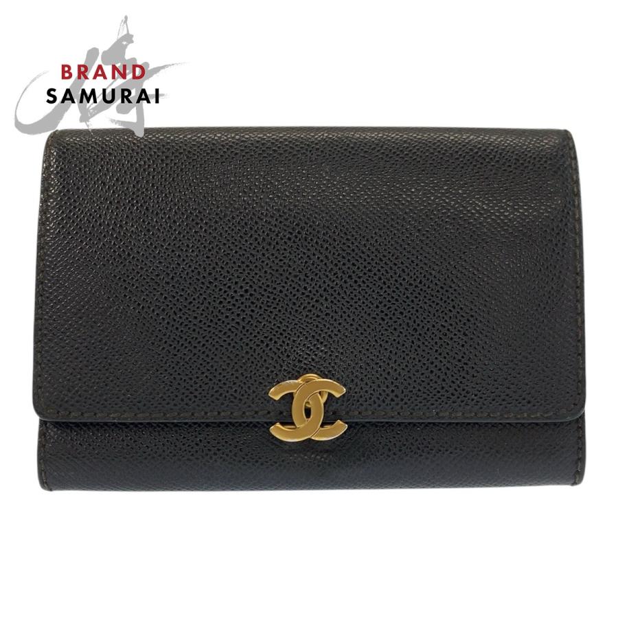 CHANEL（シャネル） 美品 ココマーク ブラック 黒 ゴールド金具 レザー