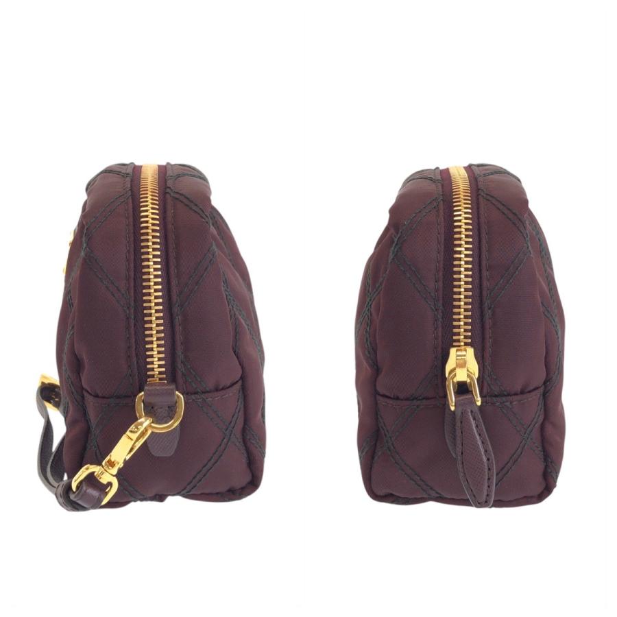 PRADA（プラダ） 美品 三角ロゴプレート テスート ワインレッド