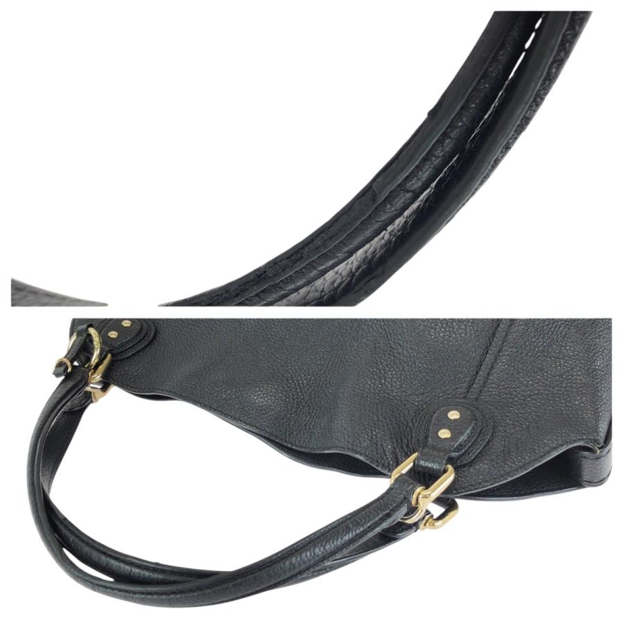 美品 COACH コーチ イーディー 2way ブラック 黒 ゴールド金具 レザー 57124 トートバッグ ショルダーバッグ レディース 602652 | COACH | 05