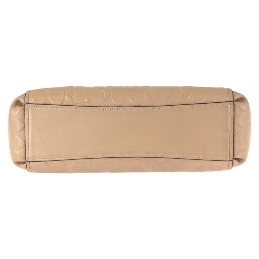 COACH（コーチ） シグネチャー 2way ベージュ ピンク ゴールド金具
