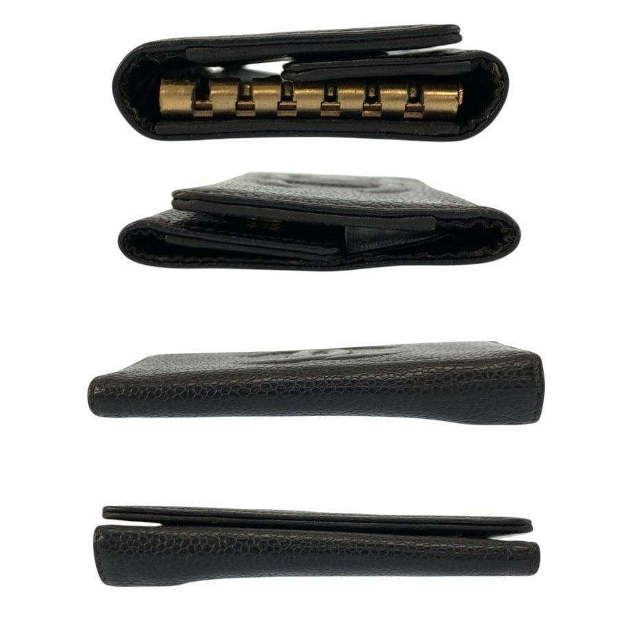 【美品】（6/30まで限定価格）CHANEL ブラックレザー キーケース CHANEL（シャネル） 美品 ココマーク ブラック 黒 ゴールド金具 レザー