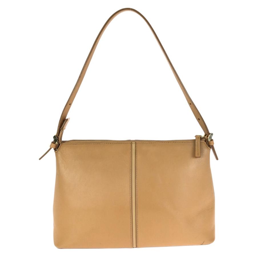 BURBERRY（バーバリー） ロゴ ベージュ ゴールド金具 レザー 